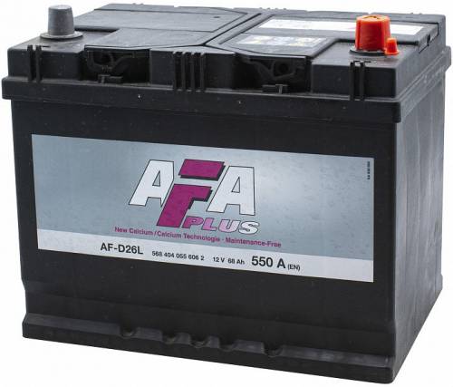 Акумулятор 68Ah-12v AFA (261х175х220), R, EN550 Азія